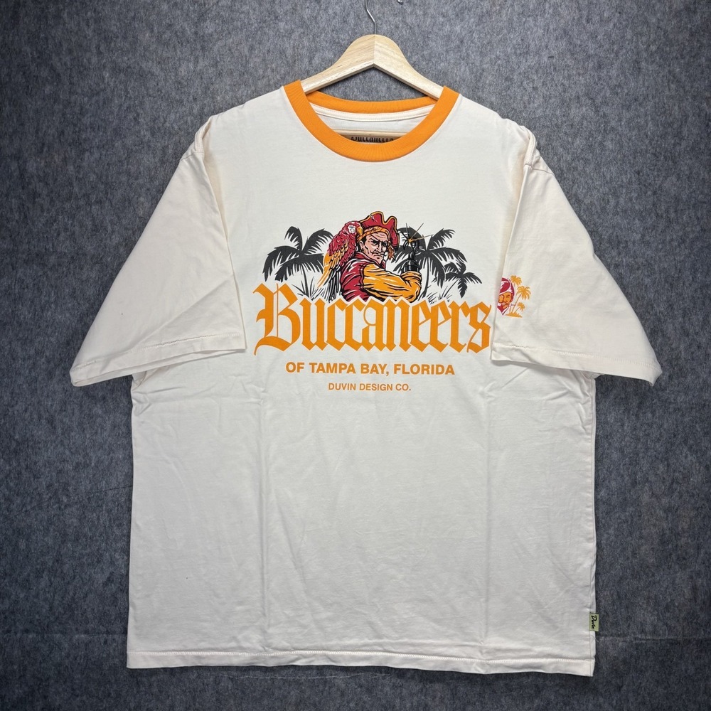 Duvin Tampa‎ Bay Buccaneers T-Shirt Mens XXL Creamsicle Gasparilla Short Sleeve